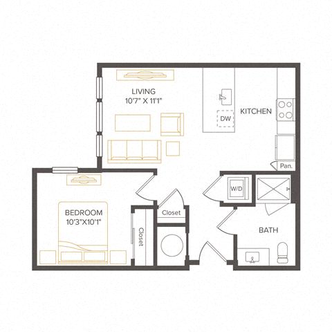 Floor plan layout diagram for A20