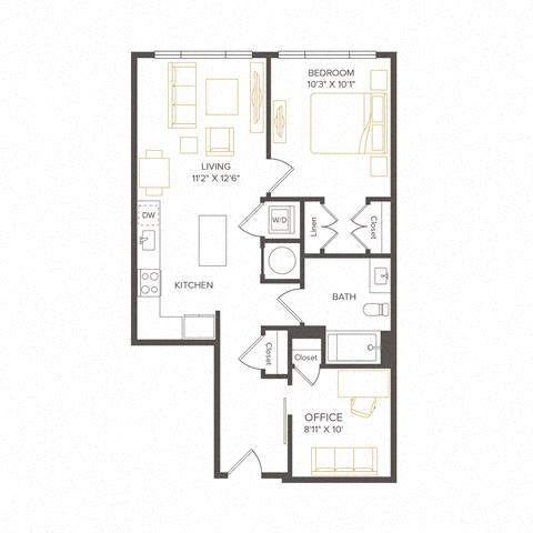 Floor plan layout diagram for A22