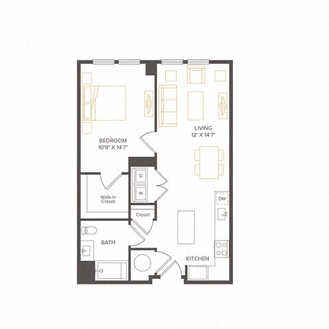 Floor plan layout diagram for A4
