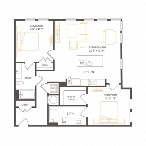 Floor plan layout diagram for B10