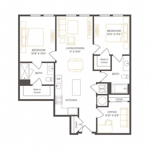 Floor plan layout diagram for B11