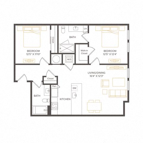 Floor plan layout diagram for B12