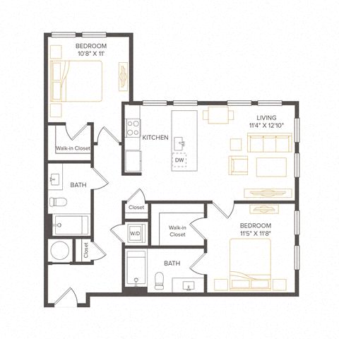Floor plan layout diagram for B14