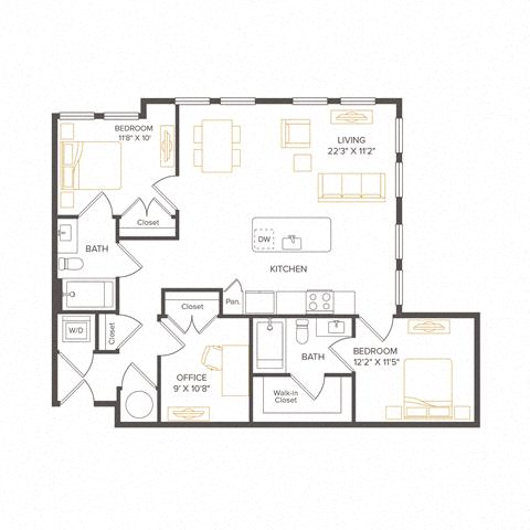 Floor plan layout diagram for B17