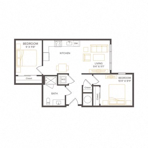 Floor plan layout diagram for B18