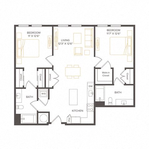 Floor plan layout diagram for B4