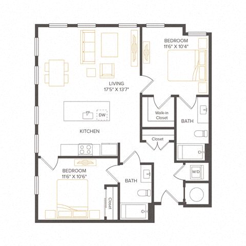 Floor plan layout diagram for B6
