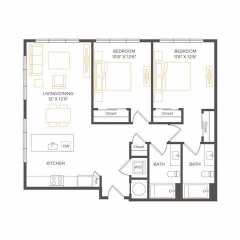 Floor plan layout diagram for B7