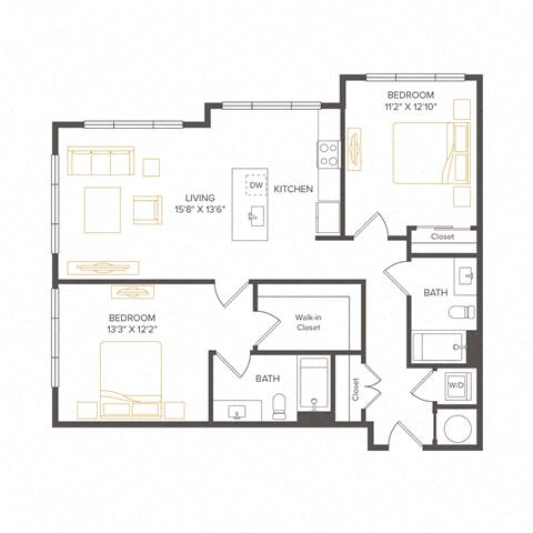 Floor plan layout diagram for B8