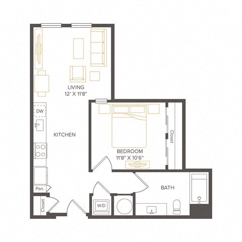 Floor plan layout diagram for U4