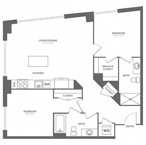 Floor plan layout diagram for B1