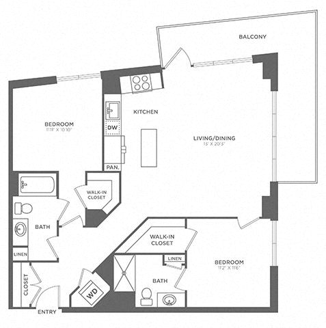 Floor plan layout diagram for B3