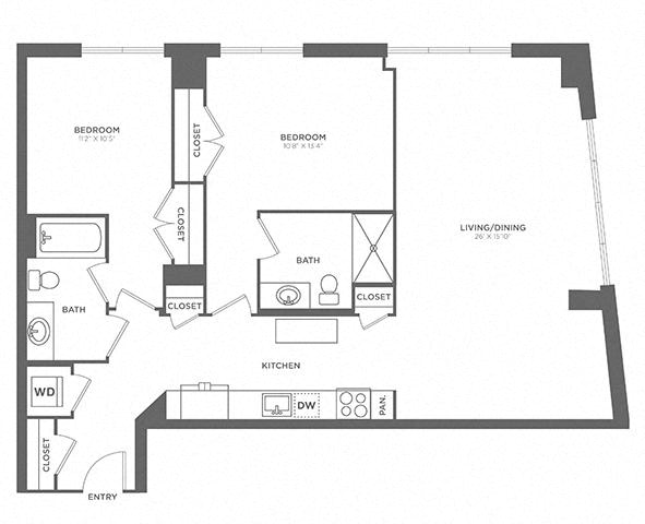 Floor plan layout diagram for B4