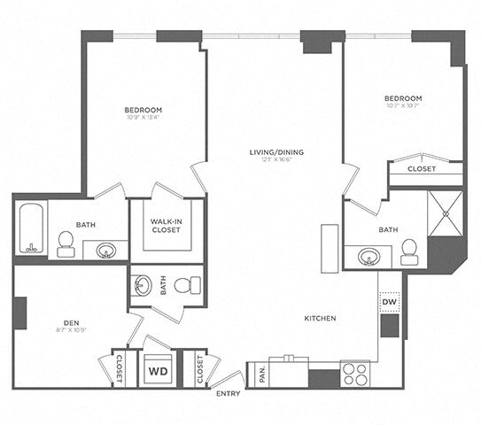 Floor plan layout diagram for BD1