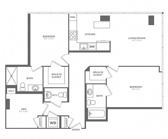 Floor plan layout diagram for BD2