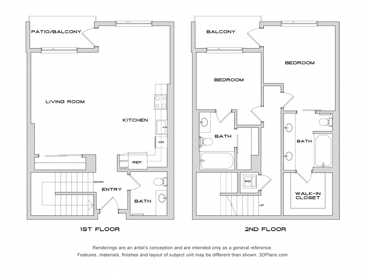 Floor plan layout diagram for TH1