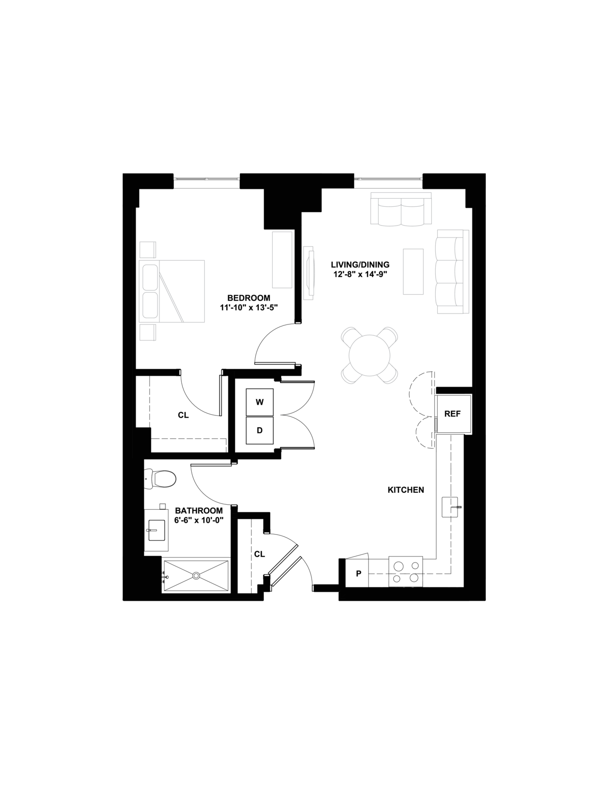 Floor plan layout diagram for 1G-HC