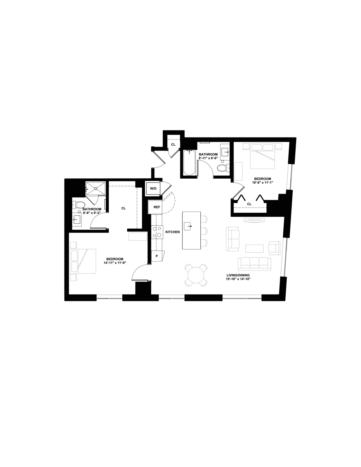 Floor plan layout diagram for D5