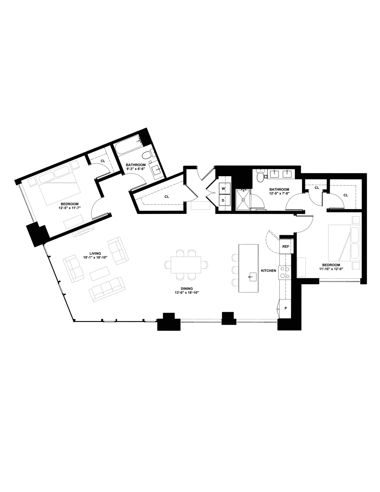Floor plan layout diagram for D8-MPH