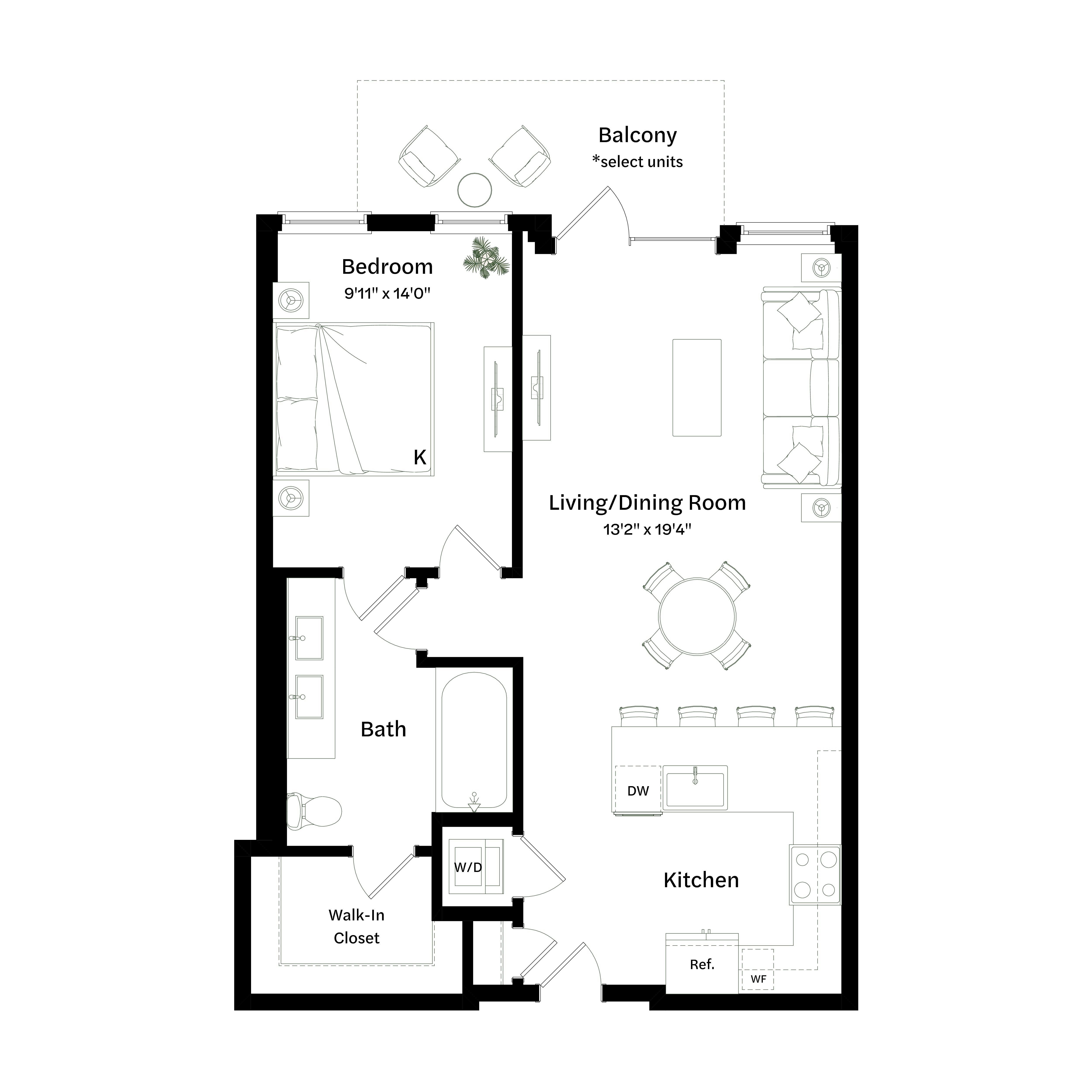 Floor plan layout diagram for A2