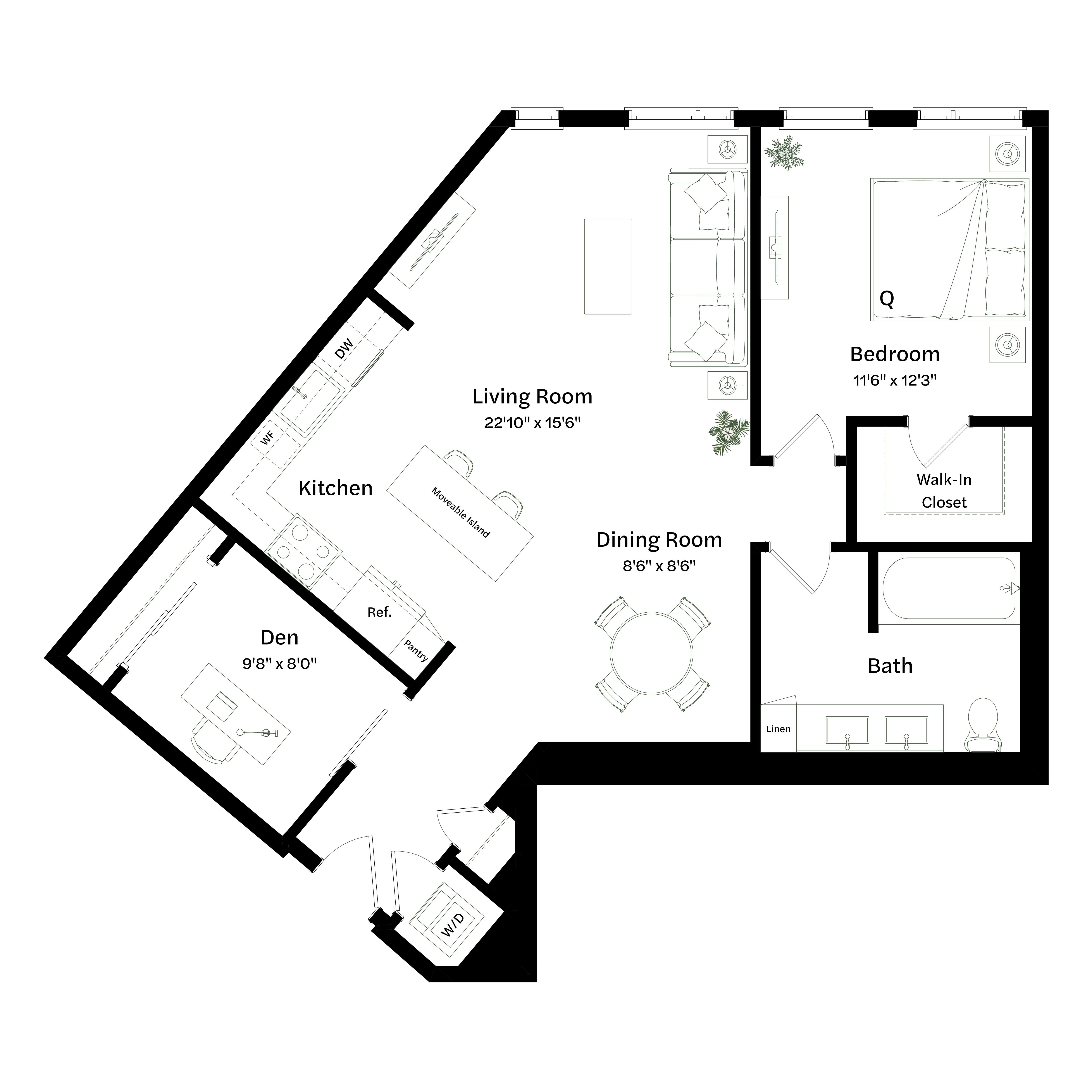Floor plan layout diagram for AD2