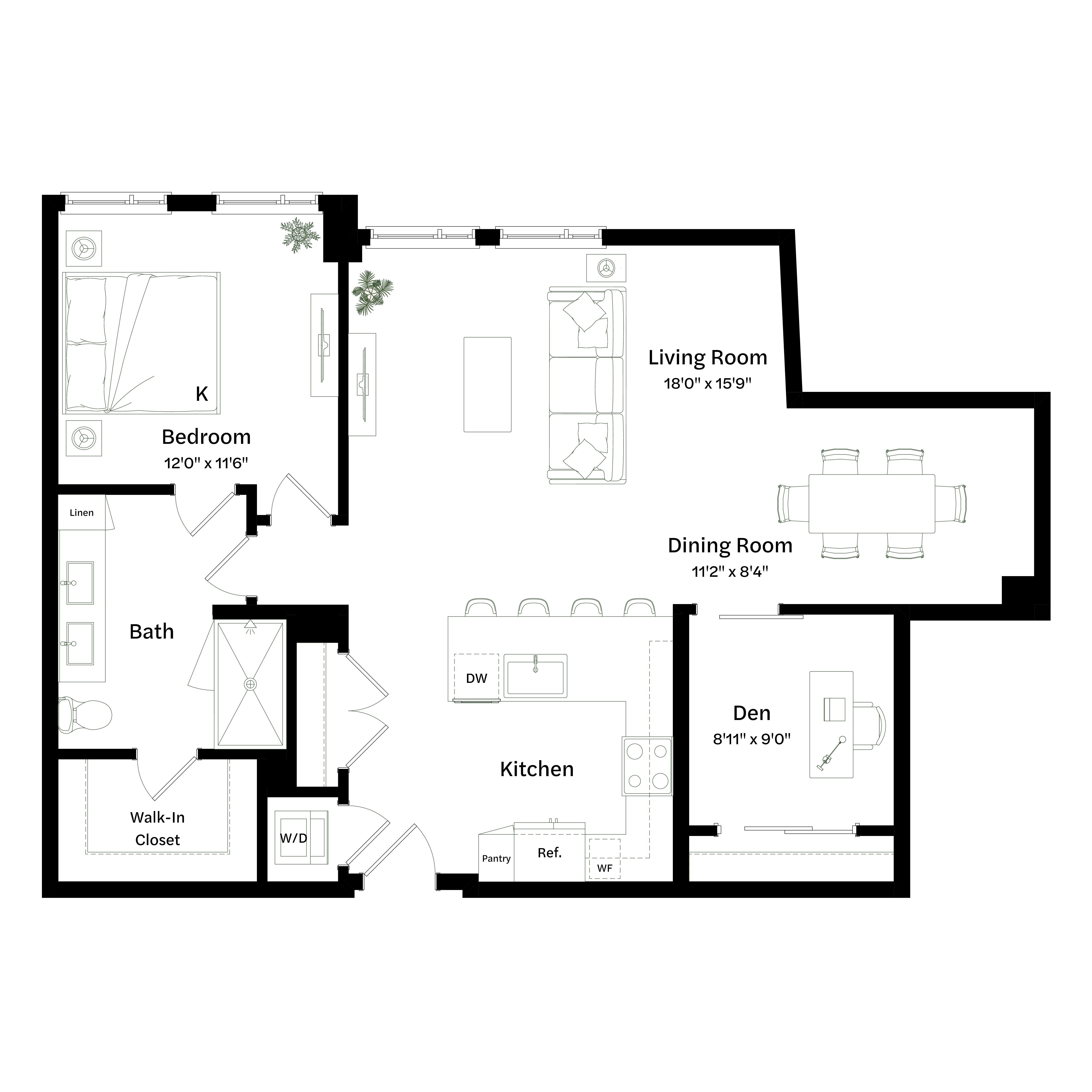 Floor plan layout diagram for AD4