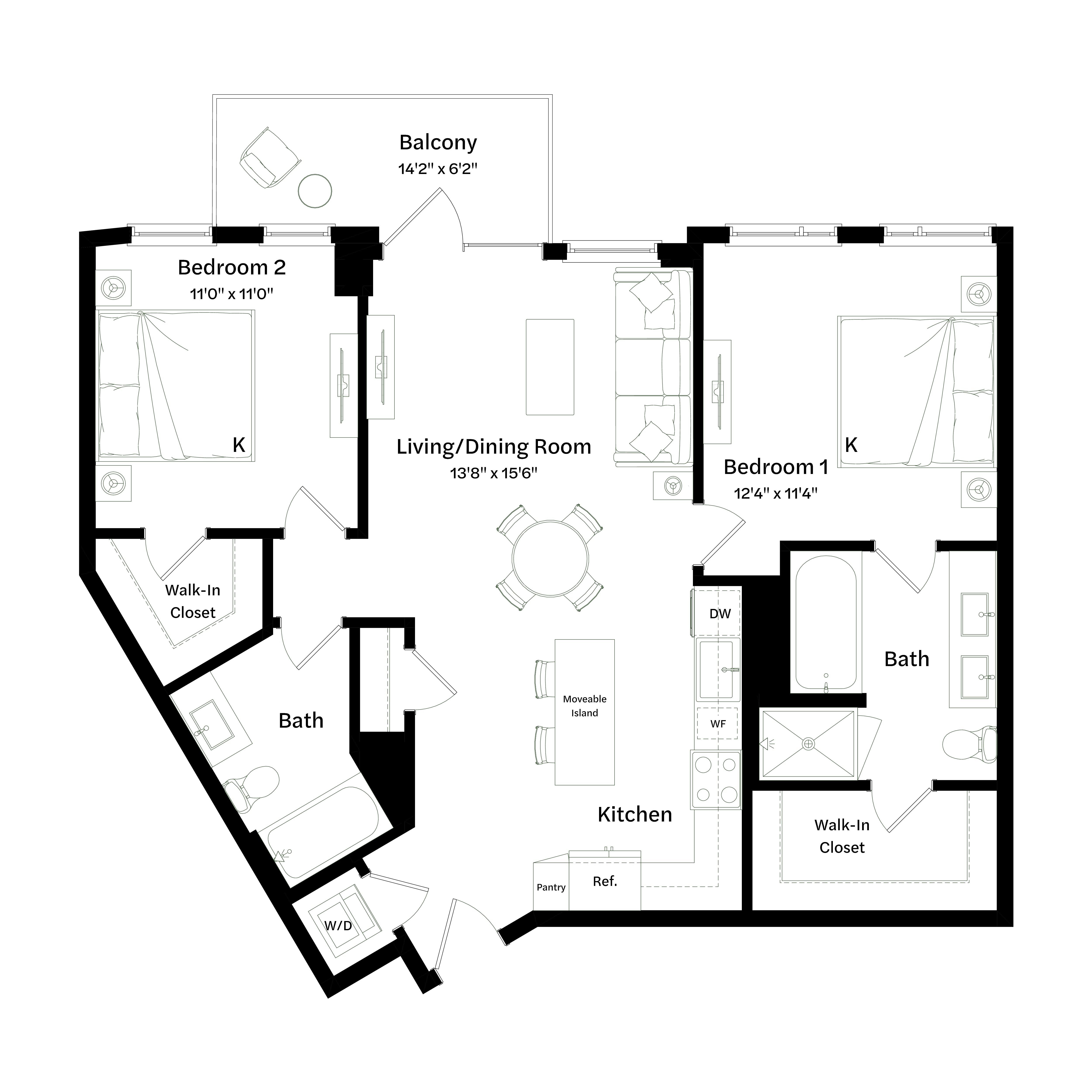 Floor plan layout diagram for B3