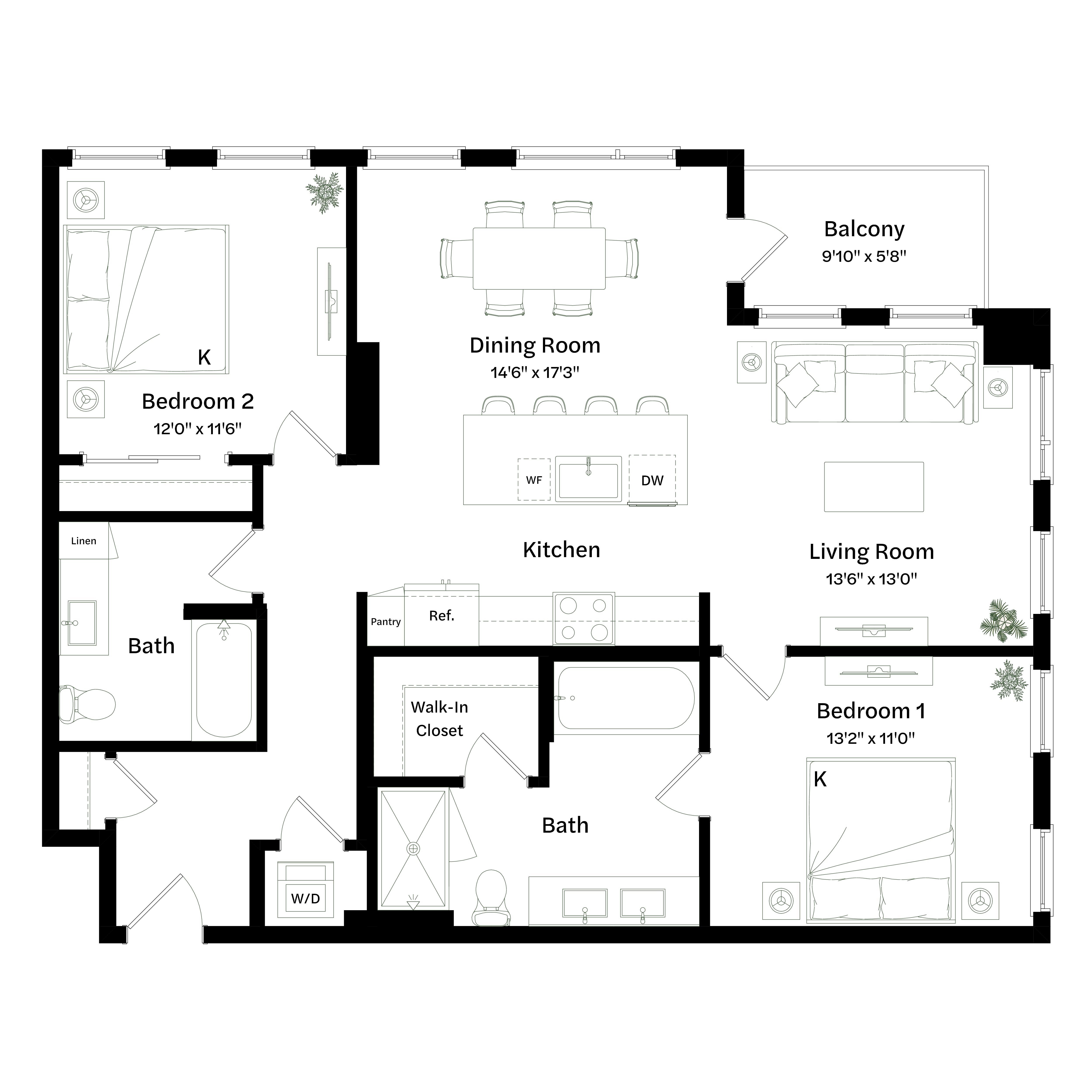 Floor plan layout diagram for B4