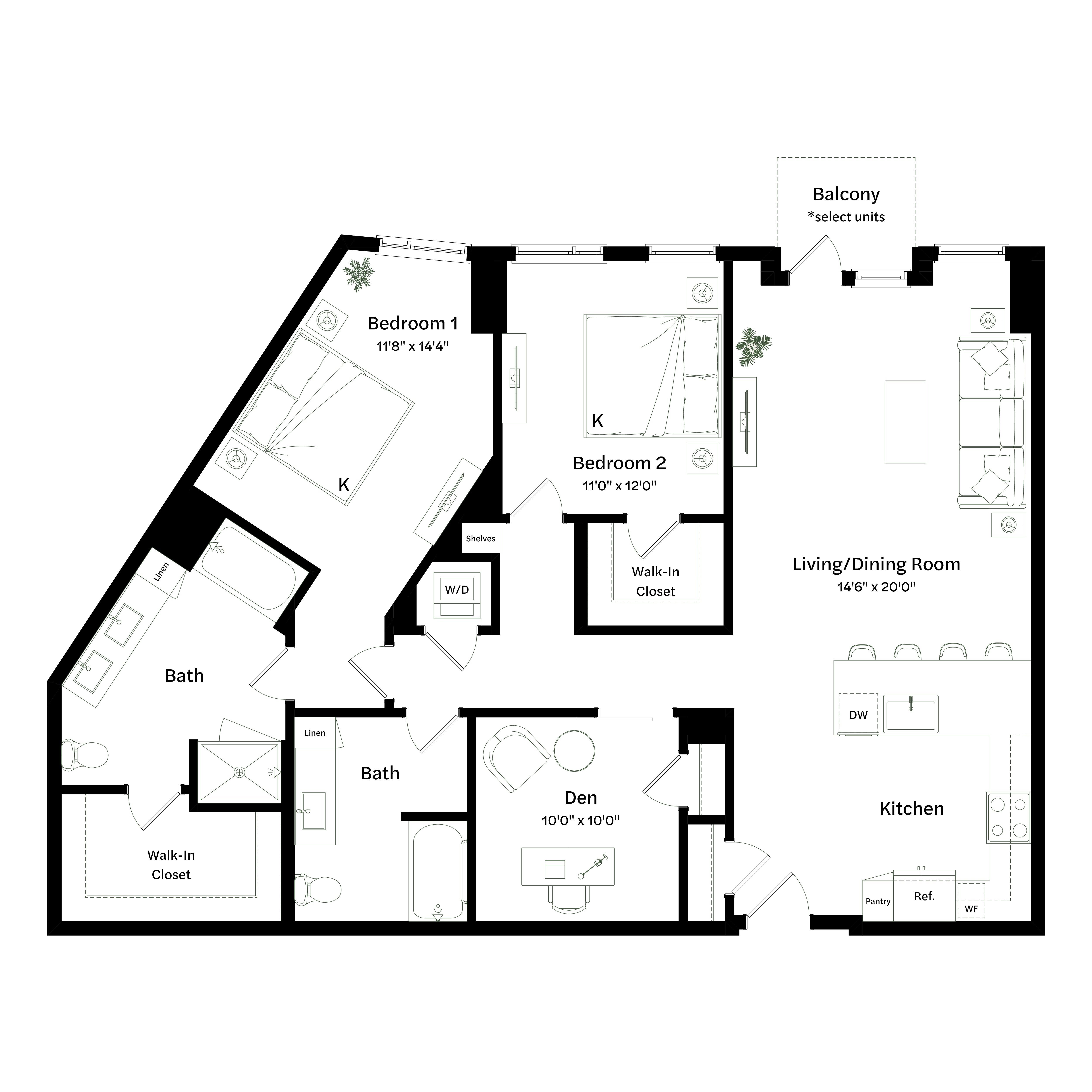 Floor plan layout diagram for BD3