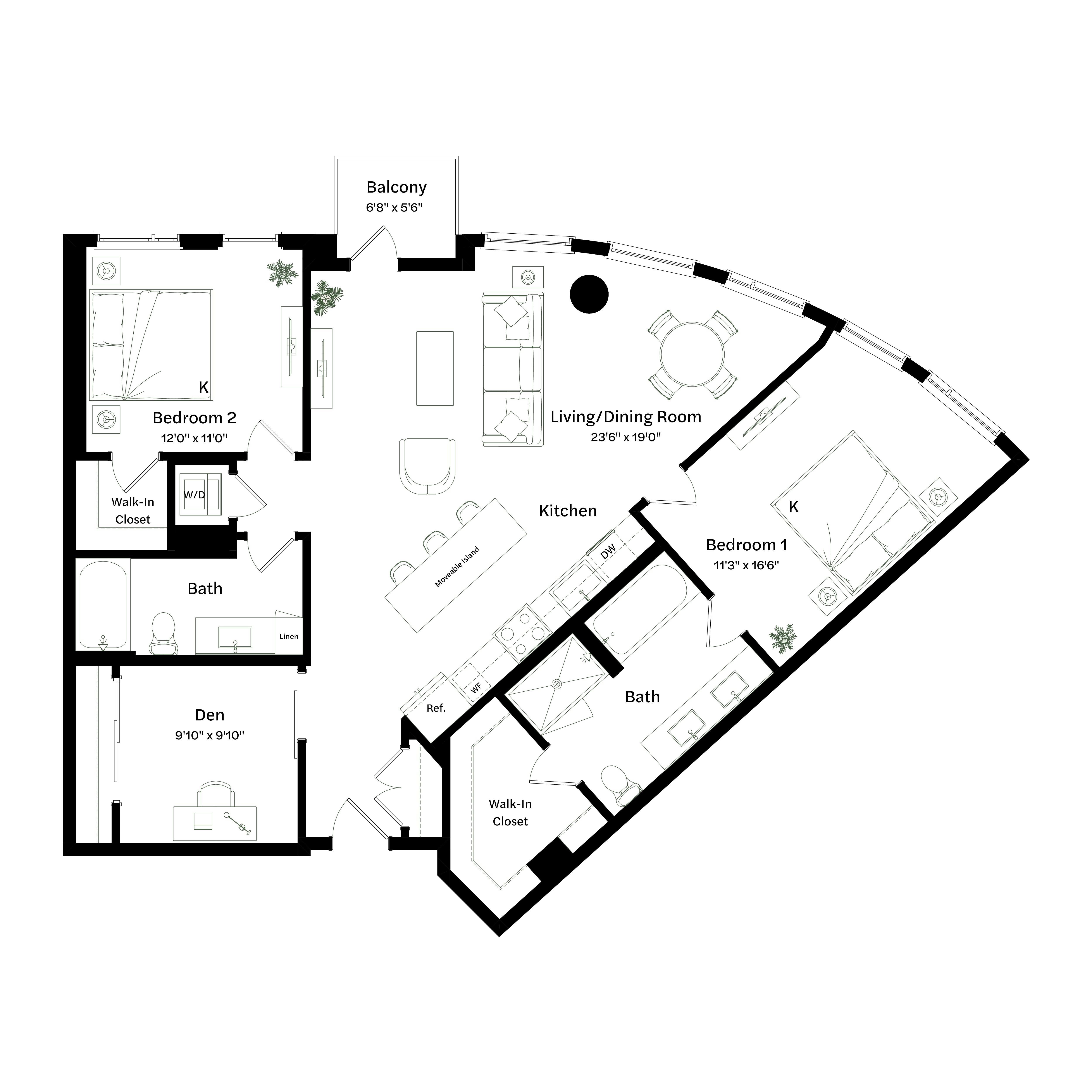 Floor plan layout diagram for BD4
