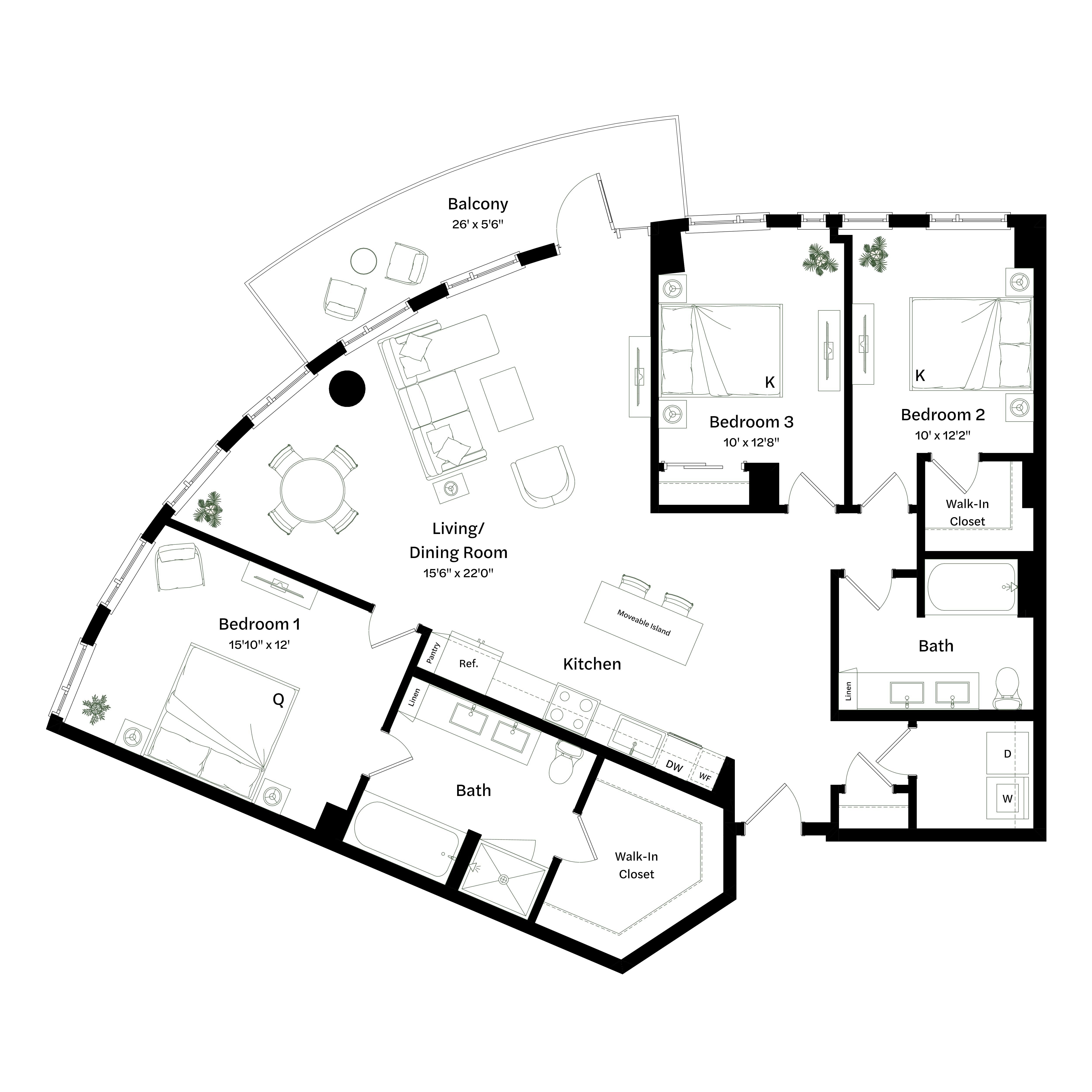 Floor plan layout diagram for C4