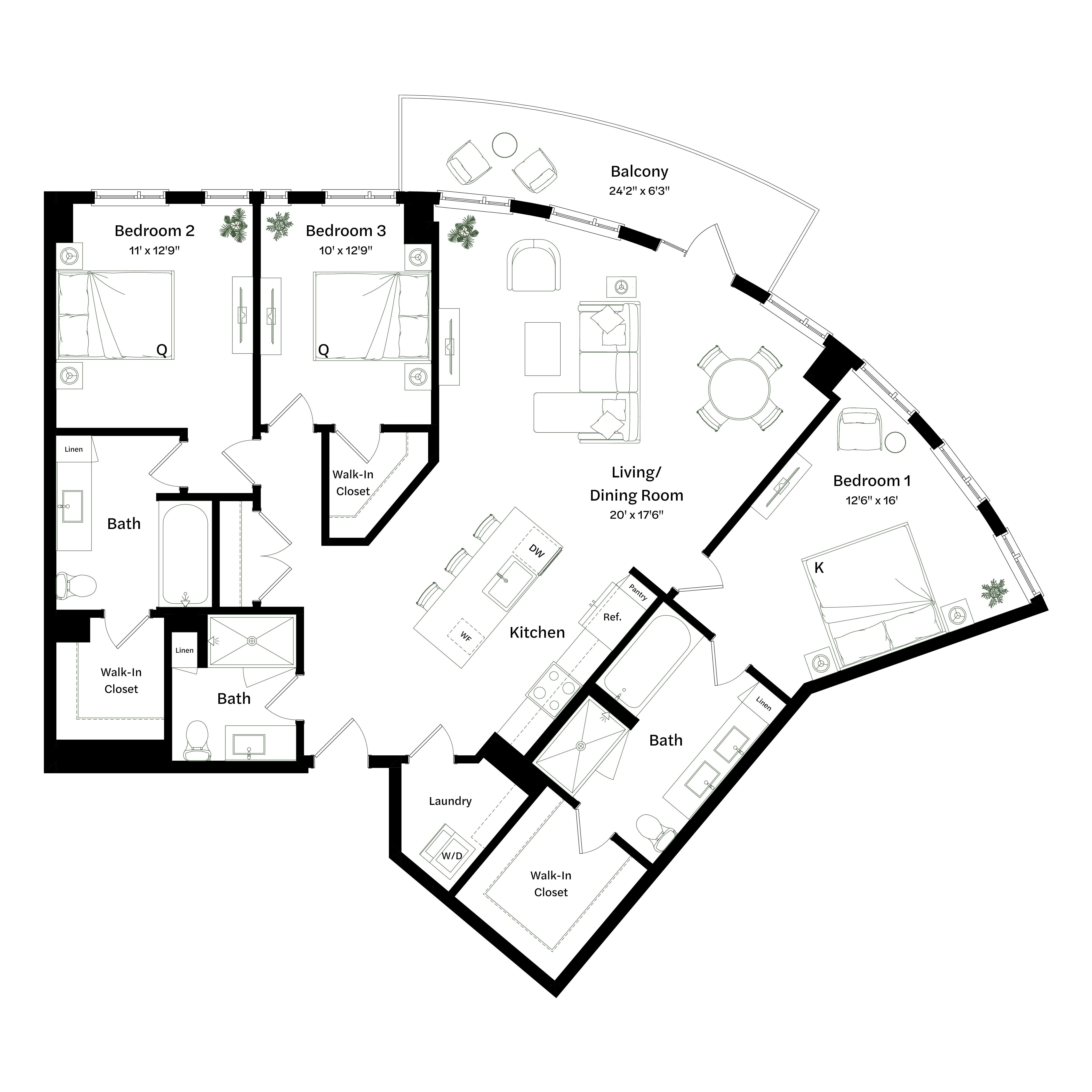 Floor plan layout diagram for C5