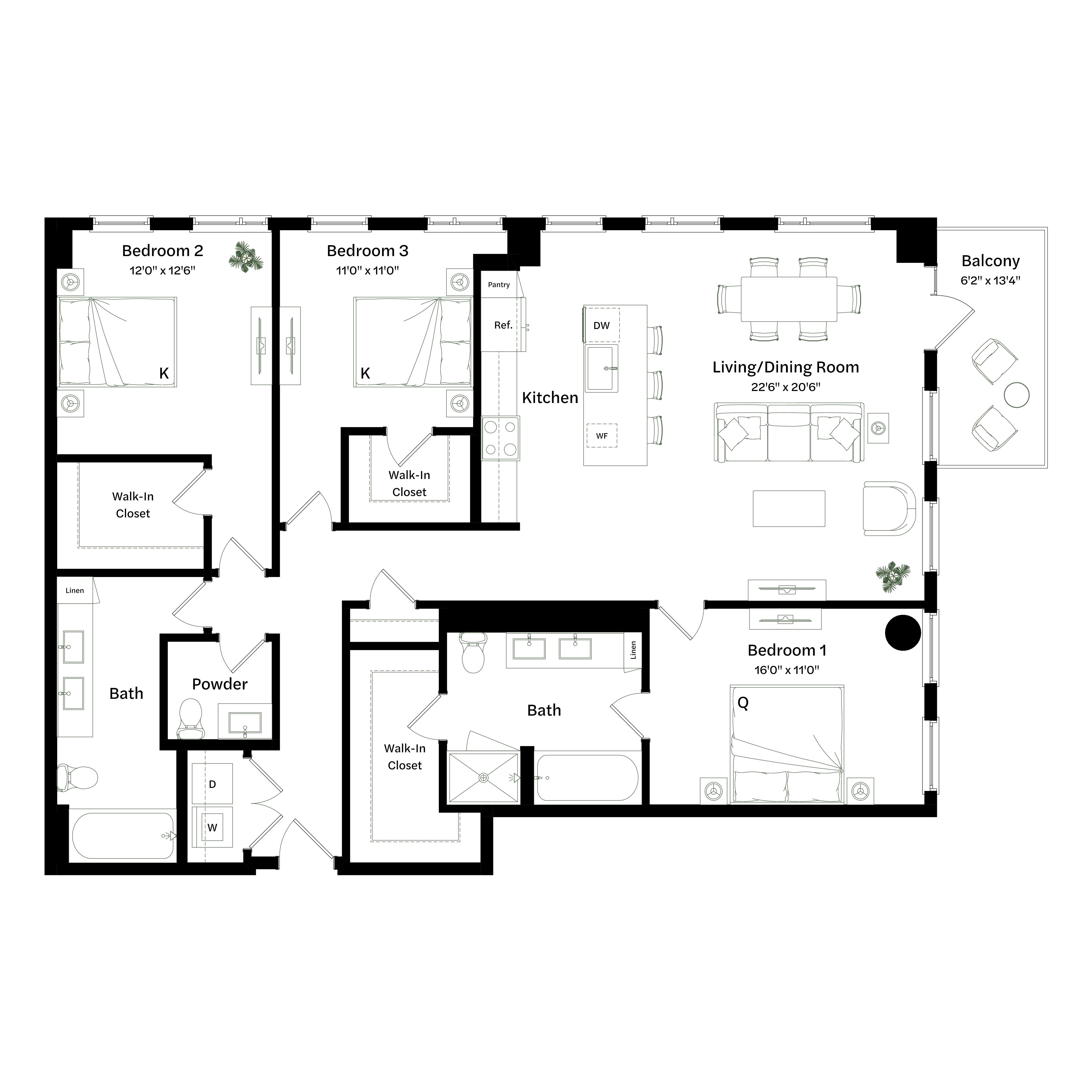 Floor plan layout diagram for C8