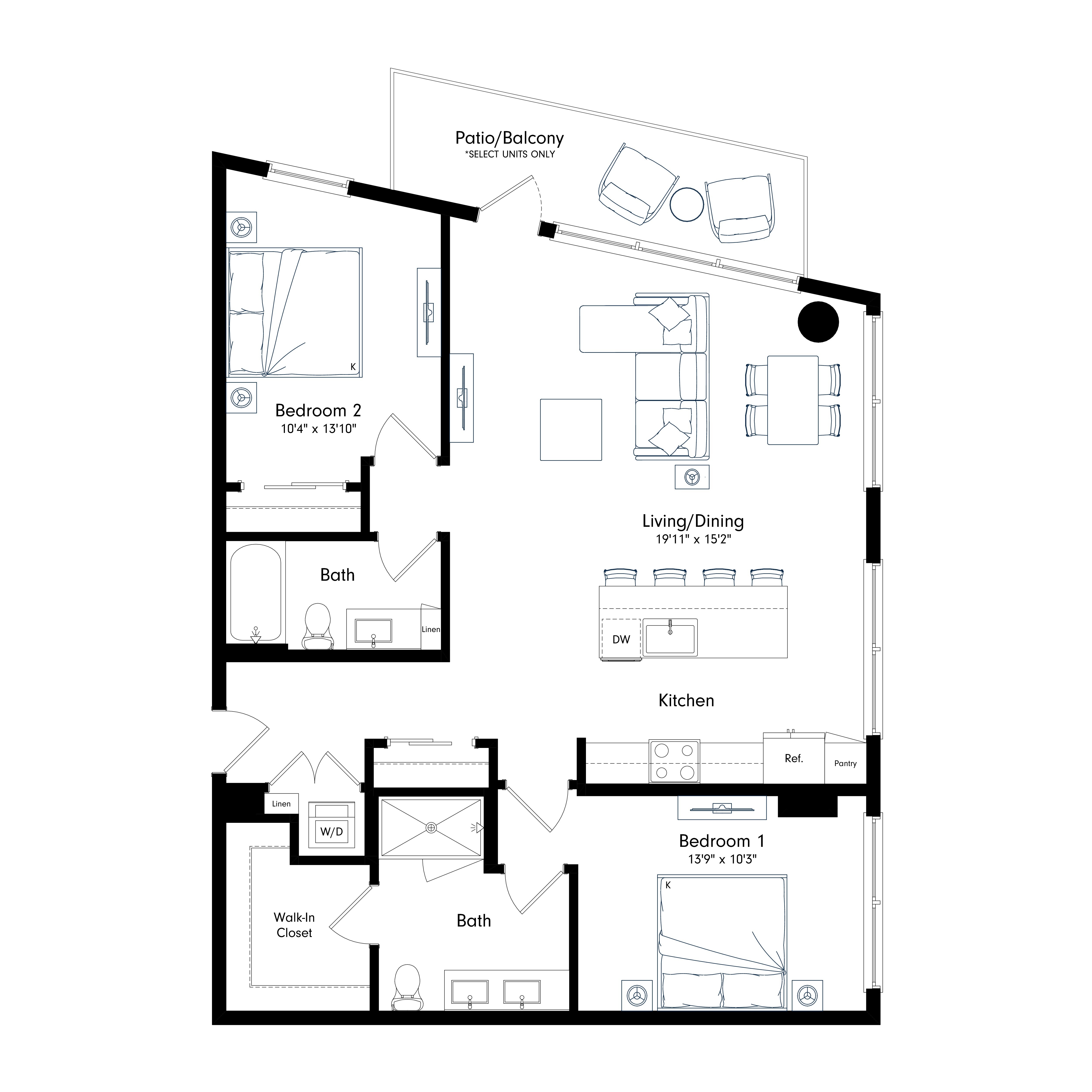 Floor plan layout diagram for B11