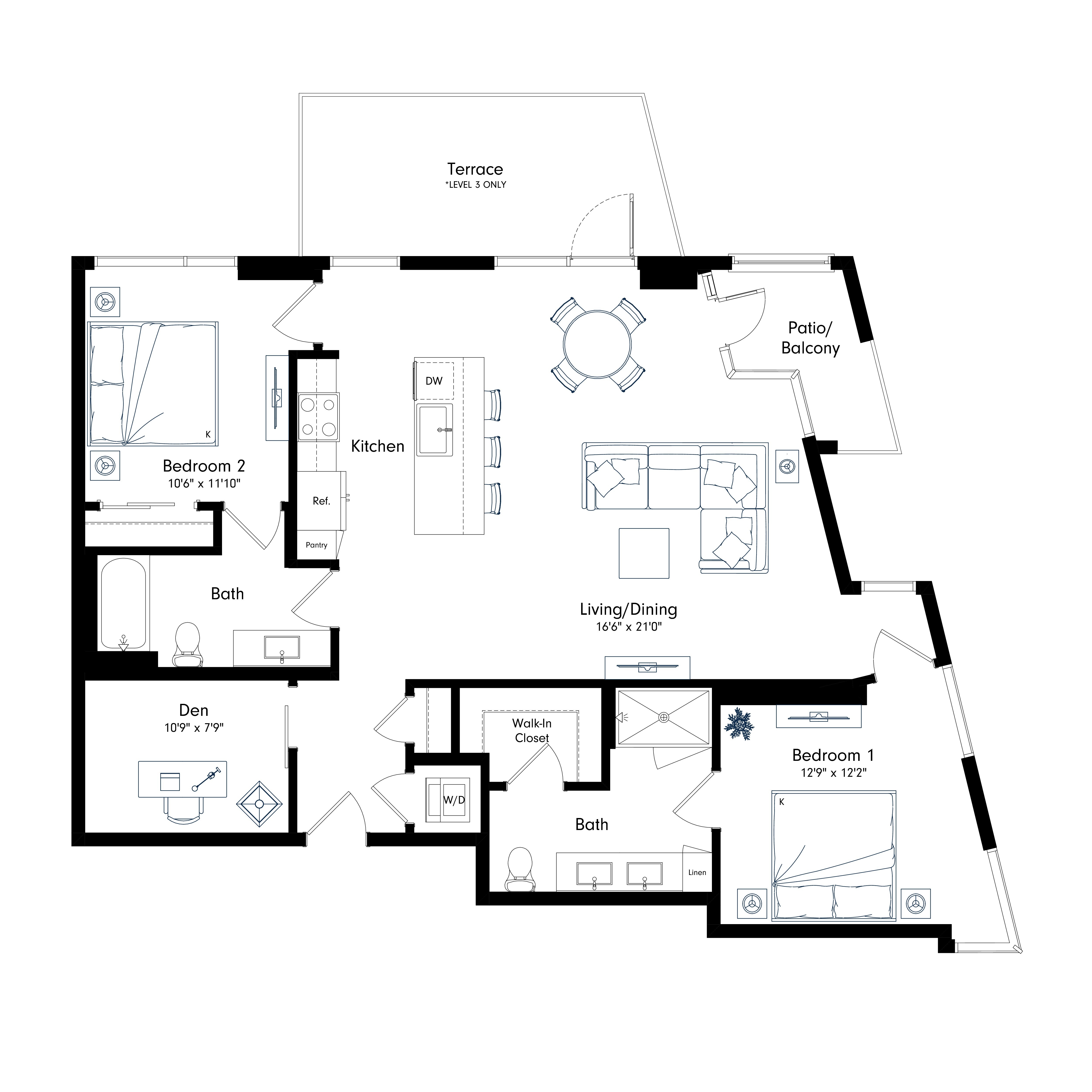 Floor plan layout diagram for BD1