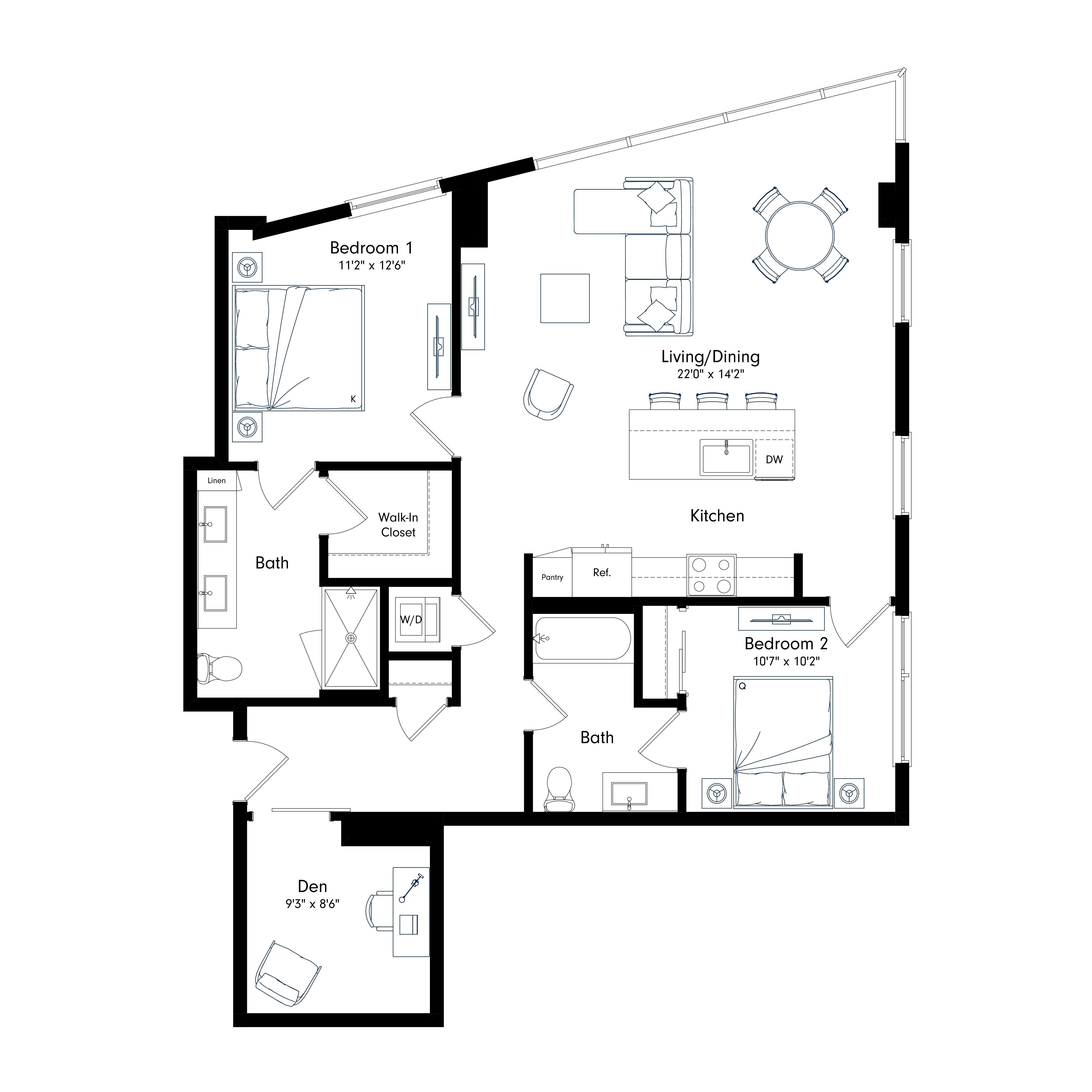 Floor plan layout diagram for BD2