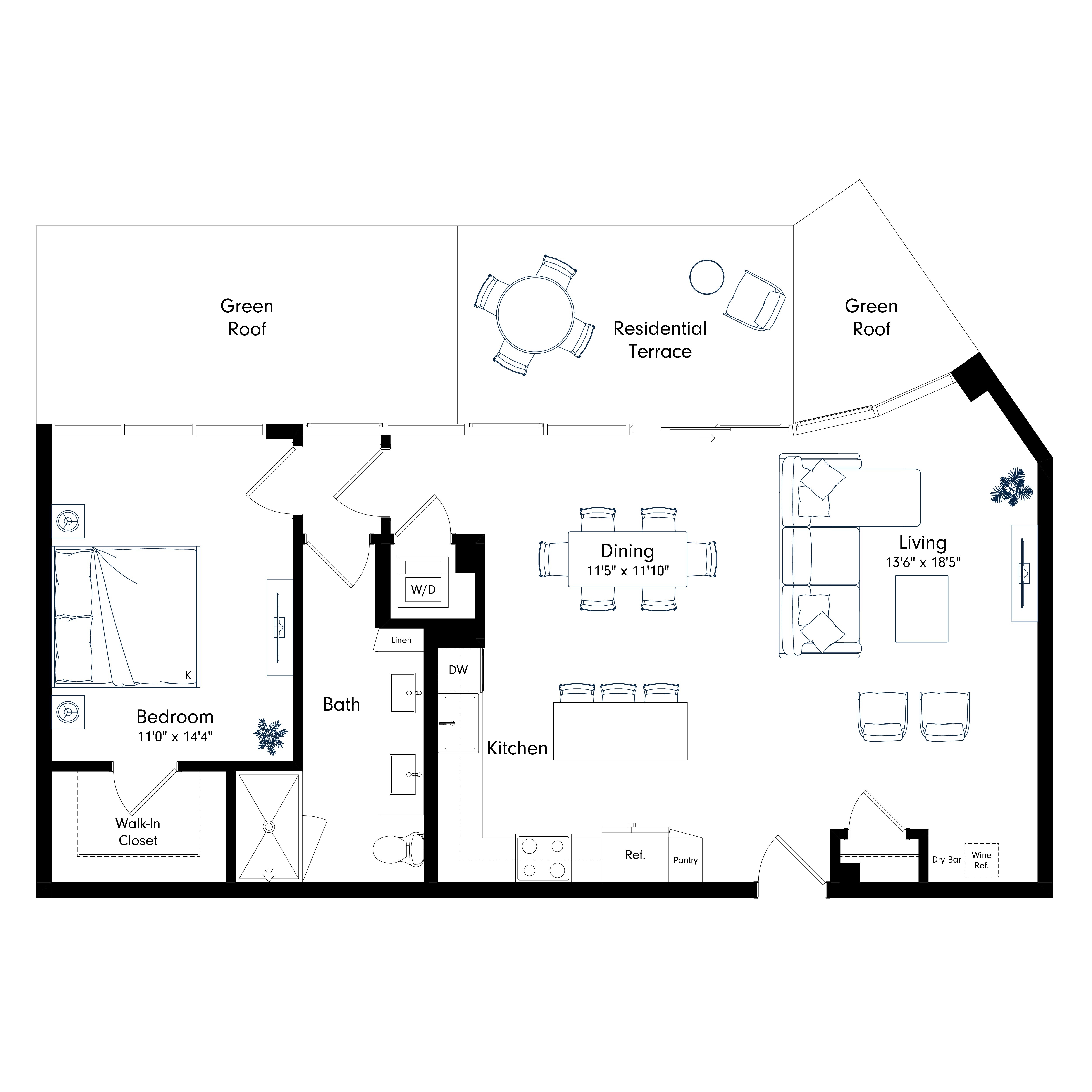 Floor plan layout diagram for PHA2