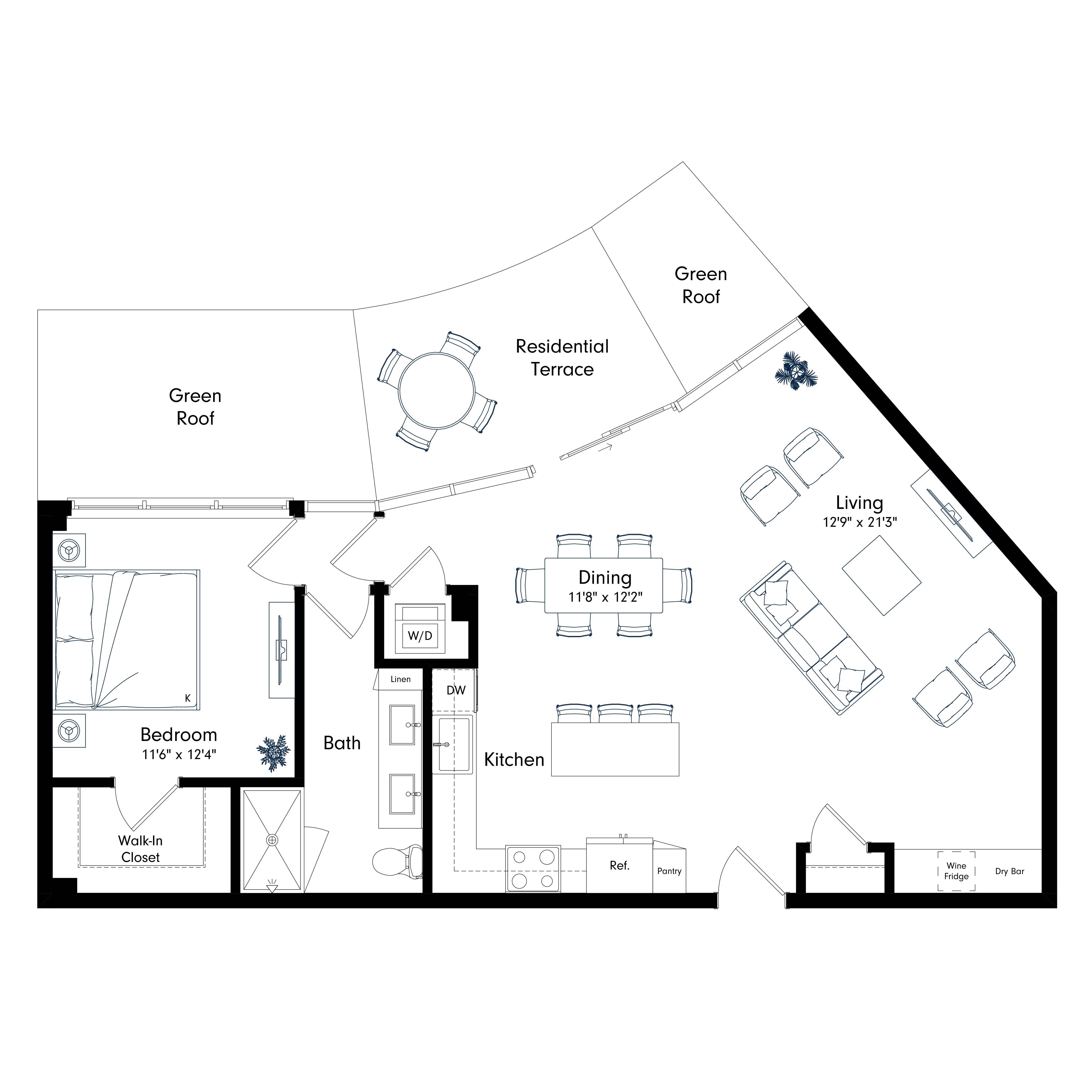 Floor plan layout diagram for PHA3