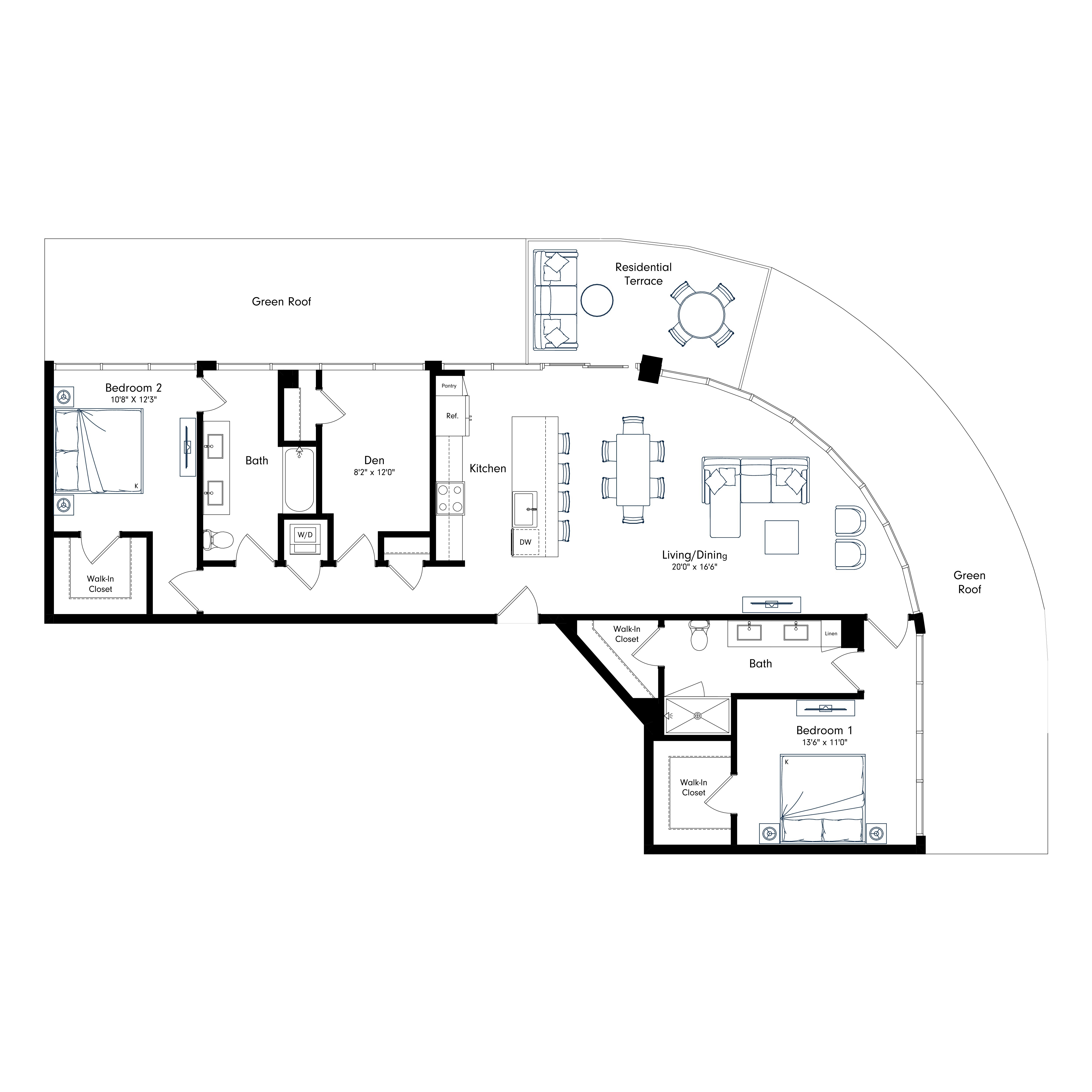 Floor plan layout diagram for PHBD1