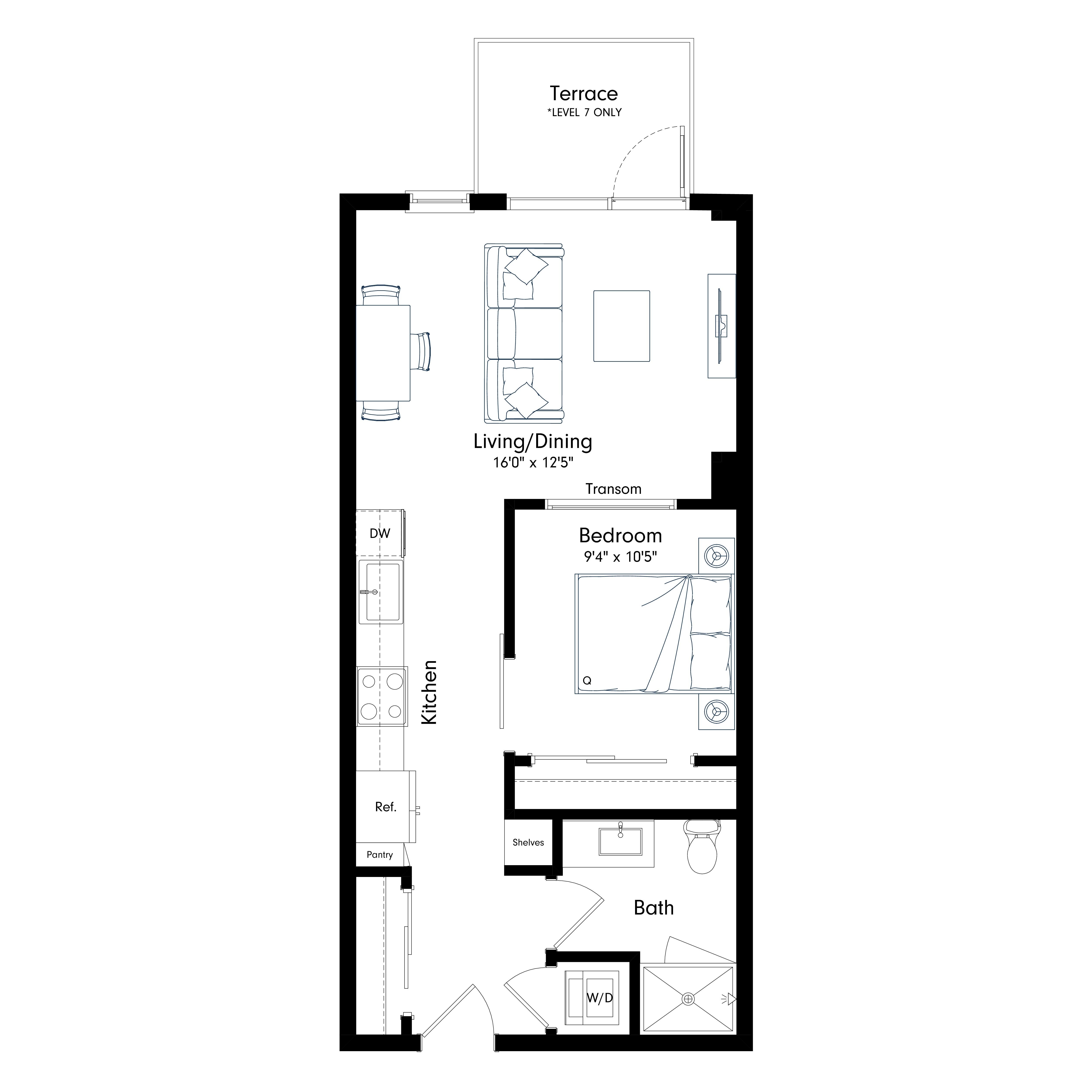 Floor plan layout diagram for UA1