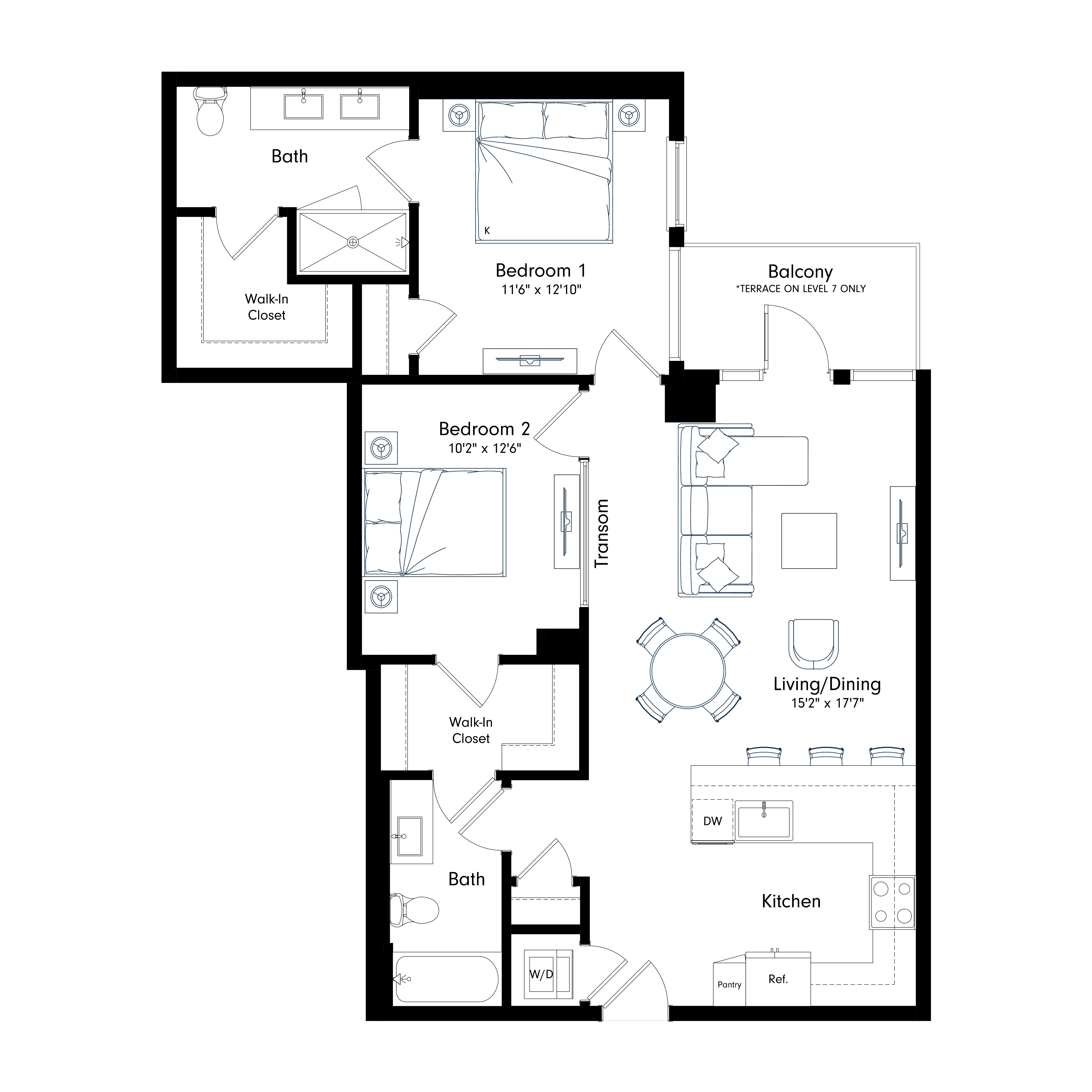 Floor plan layout diagram for UB1