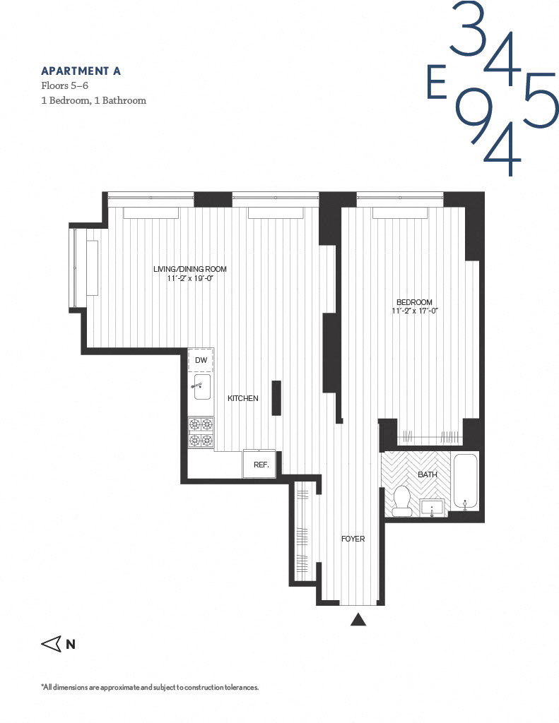 Floor plan layout diagram for A5-6