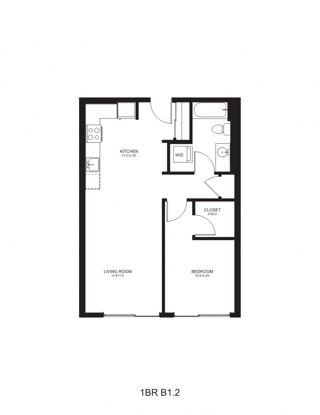 Floor plan layout diagram for B1.2