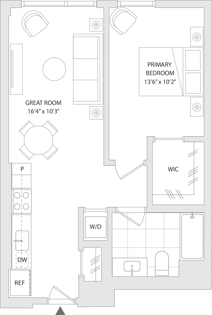 A floor plan of a unit