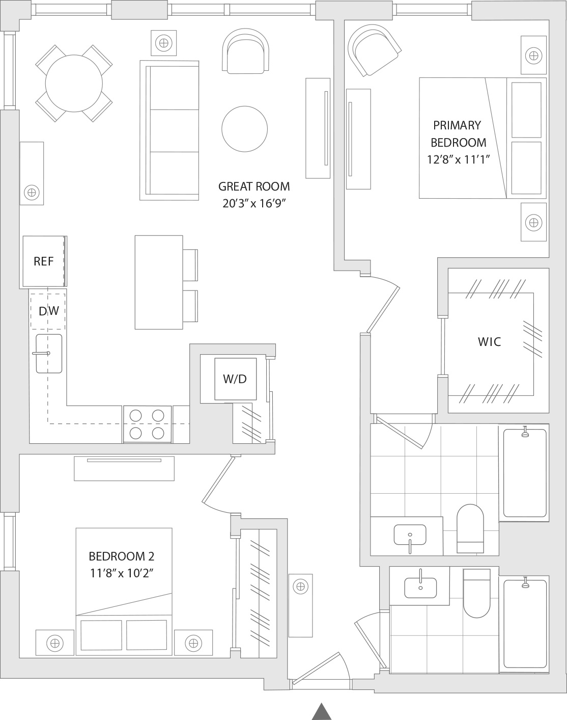 A floor plan of a unit