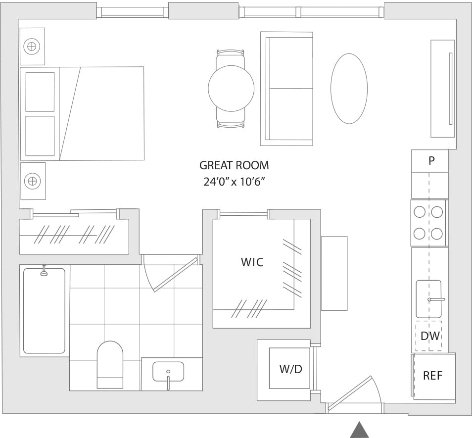 A floor plan of a unit