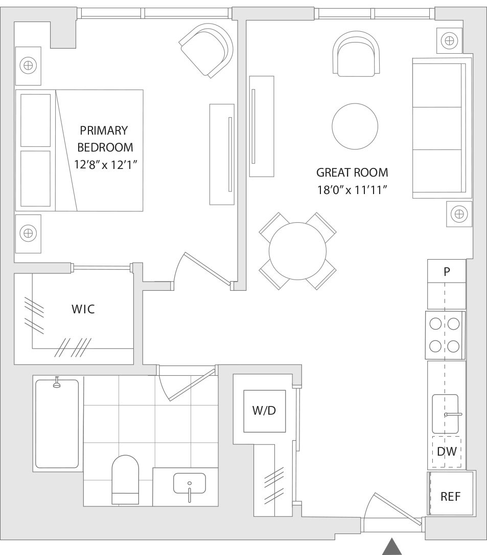 A floor plan of a unit