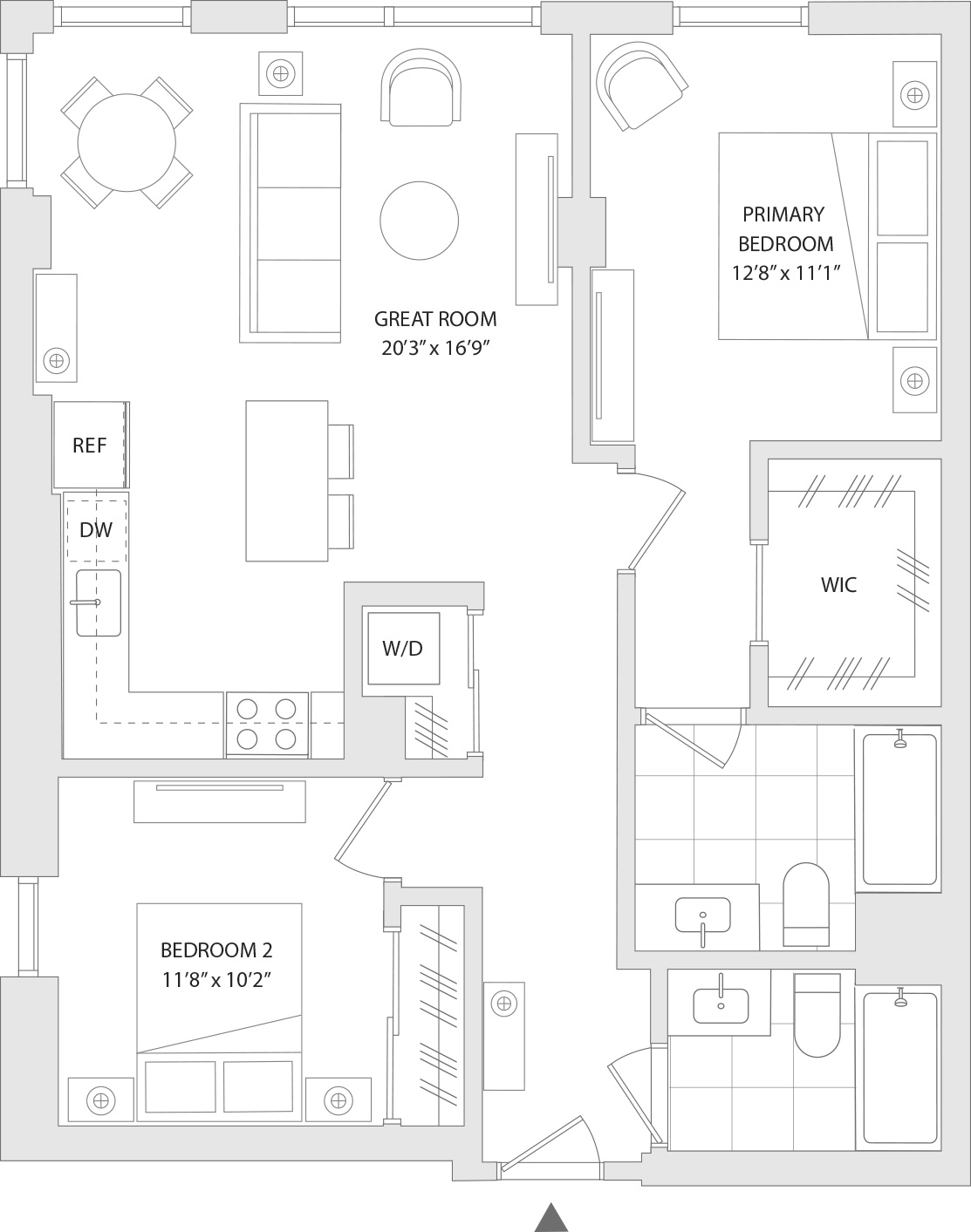A floor plan of a unit