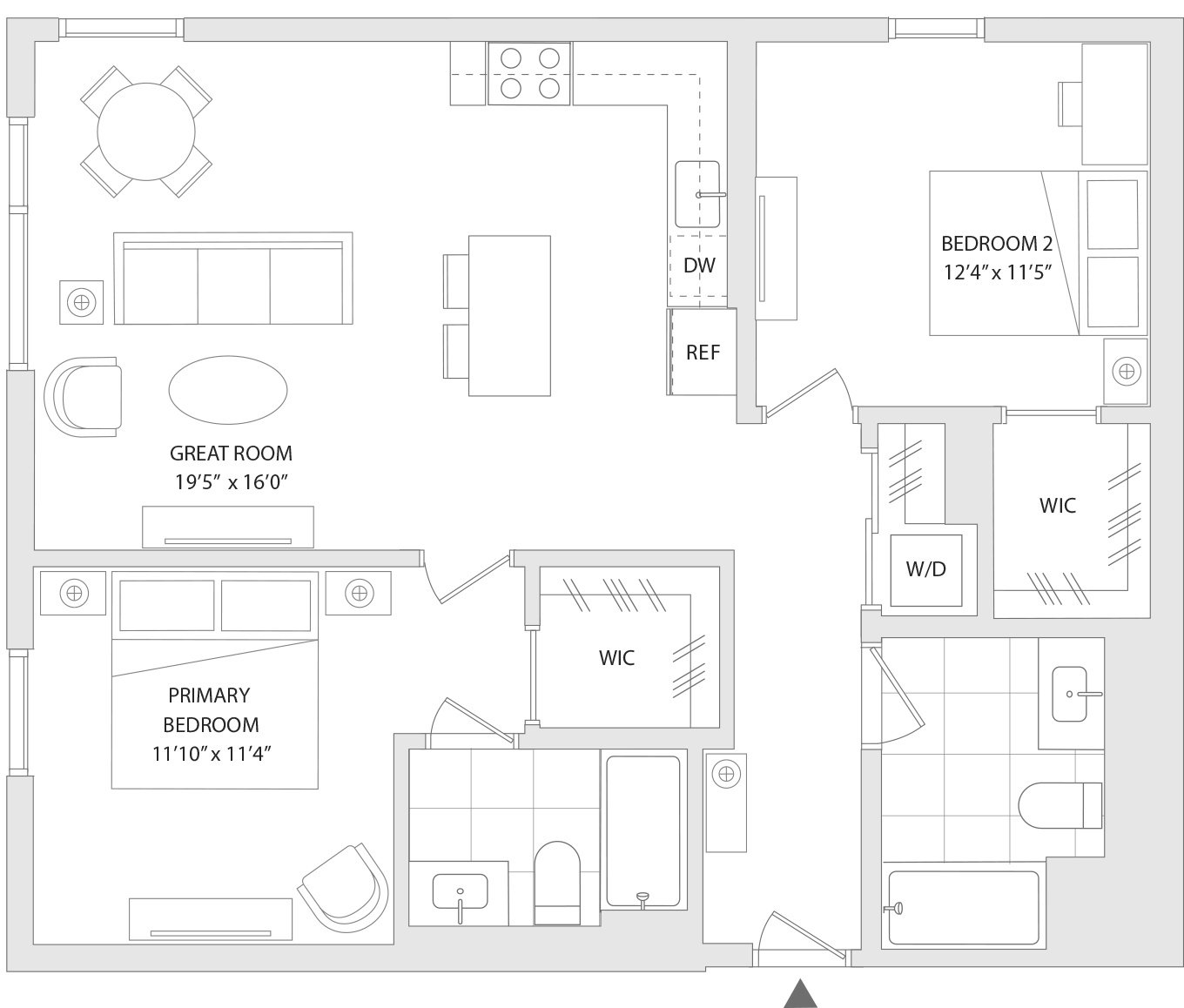 A floor plan of a unit