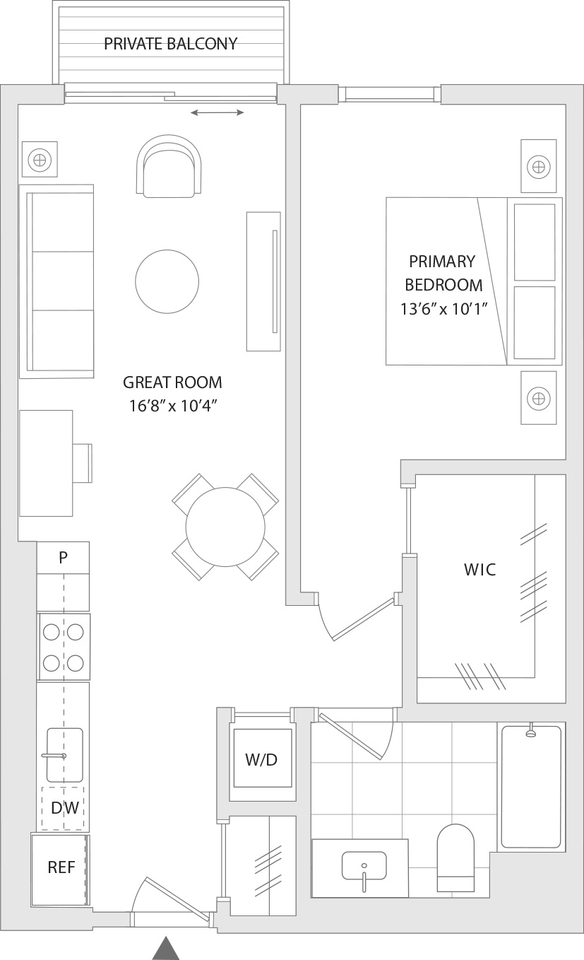 A floor plan of a unit